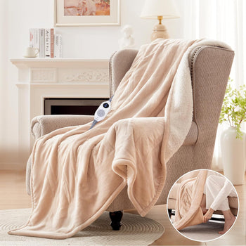 Electric Heated Throw with Foot Pocket 50