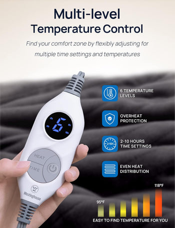 Electric Heated Throw with Foot Pocket 50