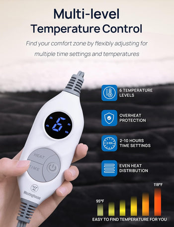 Wearable Heated Hoodie Blanket 60