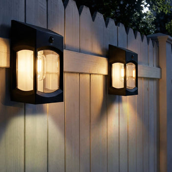 600 Lumen Solar Motion Activated Linkable Wall Light, 2pk