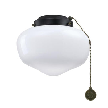 One-Light Schoolhouse Ceiling Fan Light Kit, Indoor/Outdoor