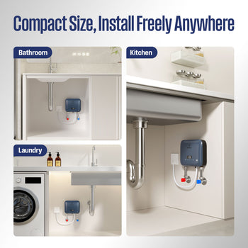 6.5KW Electric Tankless Water Heater, Deep Blue