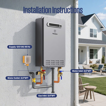 Apolo Performance Tankless Outdoor Natural Gas Water Heater 180,000 BTU