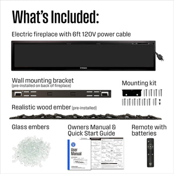 74 Inch Electric Fireplace Heater
