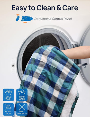 Electric Heated Sherpa Plaid Blanket 62