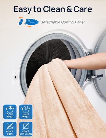 Electric Heated Flannel Blanket, Queen 84