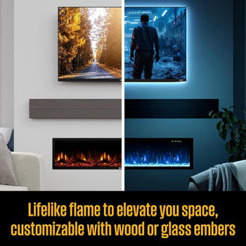 74 Inch Electric Fireplace Heater
