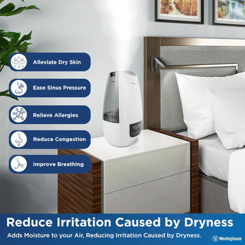 Digital Cool Mist Ultrasonic Humidifier 6L Top Fill