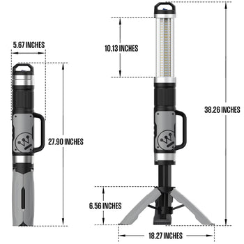 Rechargeable 5000 Lumen LED Work Light With 360° Illumination and Power Bank