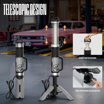 Corded 10000 Lumen LED Tripod Work Light With 360° Illumination