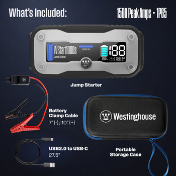 1500A Portable Car Battery Jump Starter Power Bank