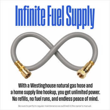 25' Natural Gas Hose: 1/2