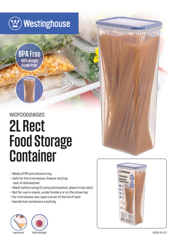 K - Rectangle Food Storage Container 2.0 L
