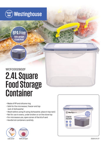 K - 2.4L Square Food Storage