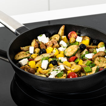 K - Fry Pan with Stainless Steel Handle (Black)