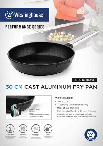 K - Fry Pan with Stainless Steel Handle (Black)
