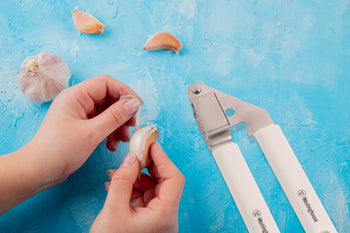 K - Stainless Steel Garlic Press (White)