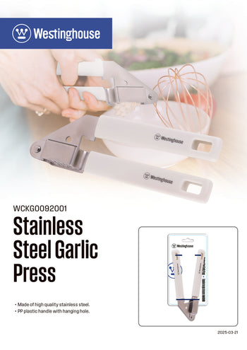 K - Stainless Steel Garlic Press (White)