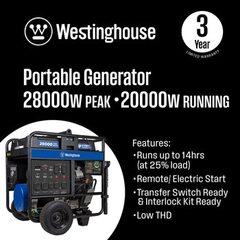 WGen20000c Generator with CO Sensor