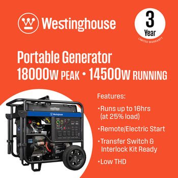 WGen14500c Generator with CO Sensor