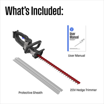Cordless 20V Hedge Trimmer - Tool Only