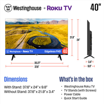 40″ Edgeless Full HD Roku TV