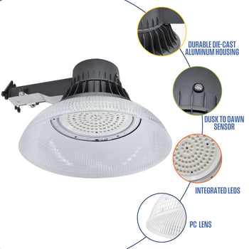 10,000 Lumen Wired LED Barn Light