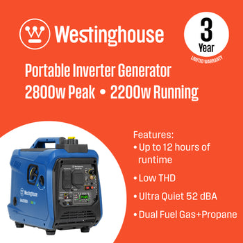 iGen2800DFc Inverter Generator - Dual Fuel with CO Sensor