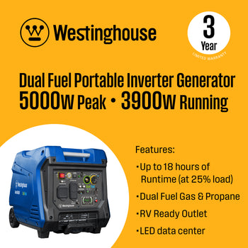 iGen5000DF Inverter Generator - Dual Fuel