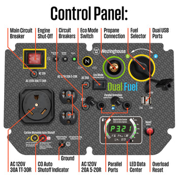 iGen5000DFcv Inverter Generator - Dual Fuel with CO Sensor