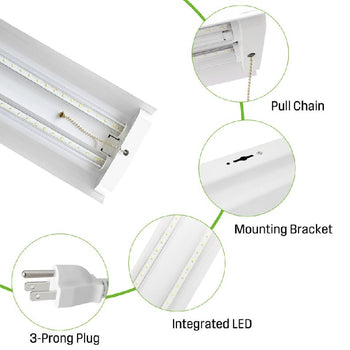 5000 Lumen LED Shop Light, 4 Pack