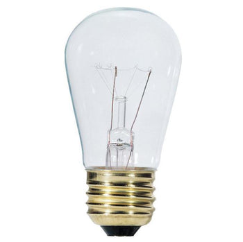 11 Watt S14 Incandescent Clear E26 (Medium) Base, 130 Volt, Card