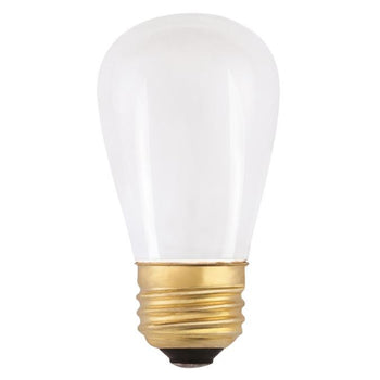 11 Watt S14 Incandescent Frost E26 (Medium) Base, 130 Volt, Card
