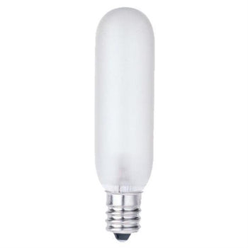 15 Watt T6 Incandescent Frost E12 (Candelabra) Base, 120 Volt, Card