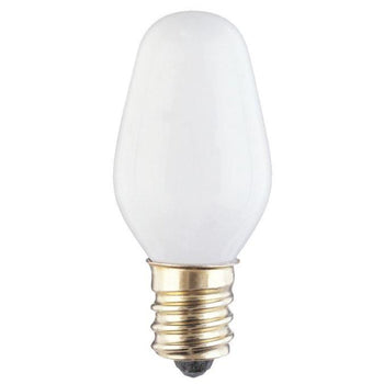 7 Watt C7 Incandescent White E12 (Candelabra) Base, 120 Volt, Card (2-Pack)