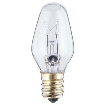 4 Watt C7 Incandescent Clear E12 (Candelabra) Base, 120 Volt, Card (2-Pack)