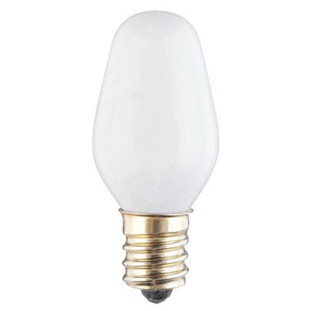 4 Watt C7 Incandescent White E12 (Candelabra) Base, 120 Volt, Card (2-Pack)