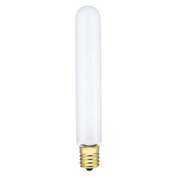 20 Watt T6 1/2 Incandescent Frost E17 (Intermediate) Base, 130 Volt, Box