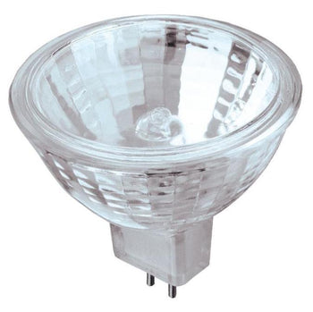 20 Watt MR16 Halogen Low Voltage Flood Clear Lens GU5.3 Base, 12 Volt, Card