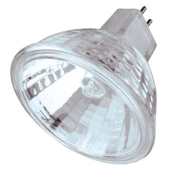 20 Watt MR16 Halogen Low Voltage Flood Clear Lens GU5.3 Base, 12 Volt, Card