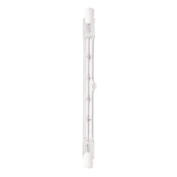 300 Watt T3 Halogen Rough Service Double-Ended Clear RSC Base, 130 Volt, Card
