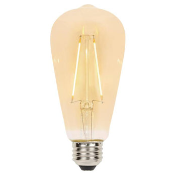 ST20 2-1/2-Watt (25 Watt Equivalent) Medium Base Amber Dimmable Filament LED Lamp