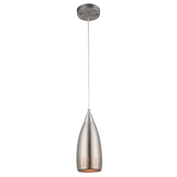 Percy One-Light Indoor Mini Pendant, Brushed Nickel Finish