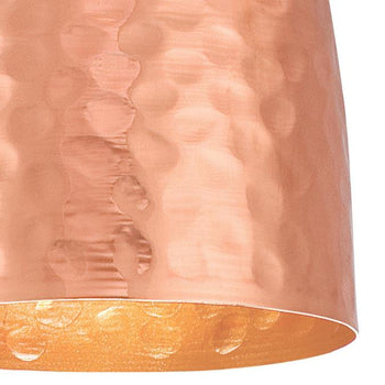 One-Light Indoor Mini Pendant, Hammered Copper Finish