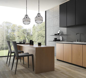 One-Light Indoor Pendant, Matte Black Finish