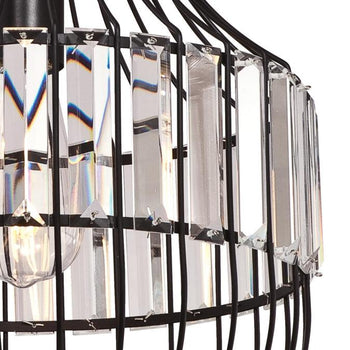 One-Light Indoor Pendant, Matte Black Finish