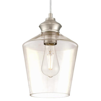 Ramsey One-Light Indoor Mini Pendant, Brushed Nickel Finish