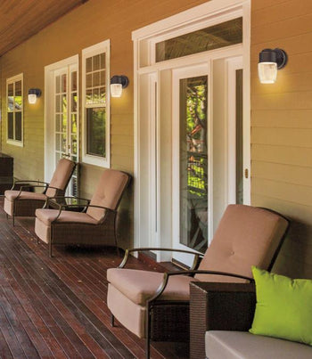 One-Light LED Outdoor Wall Fixture with Dusk to Dawn Sensor, Oil Rubbed Bronze Finish