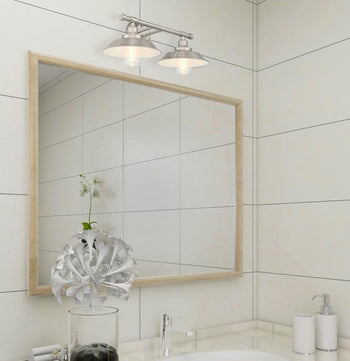 Iron Hill Two-Light Indoor Wall Fixture, Brushed Nickel Finish
