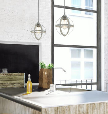 Stella Mira One-Light Indoor Mini Pendant, Antique Ash Finish